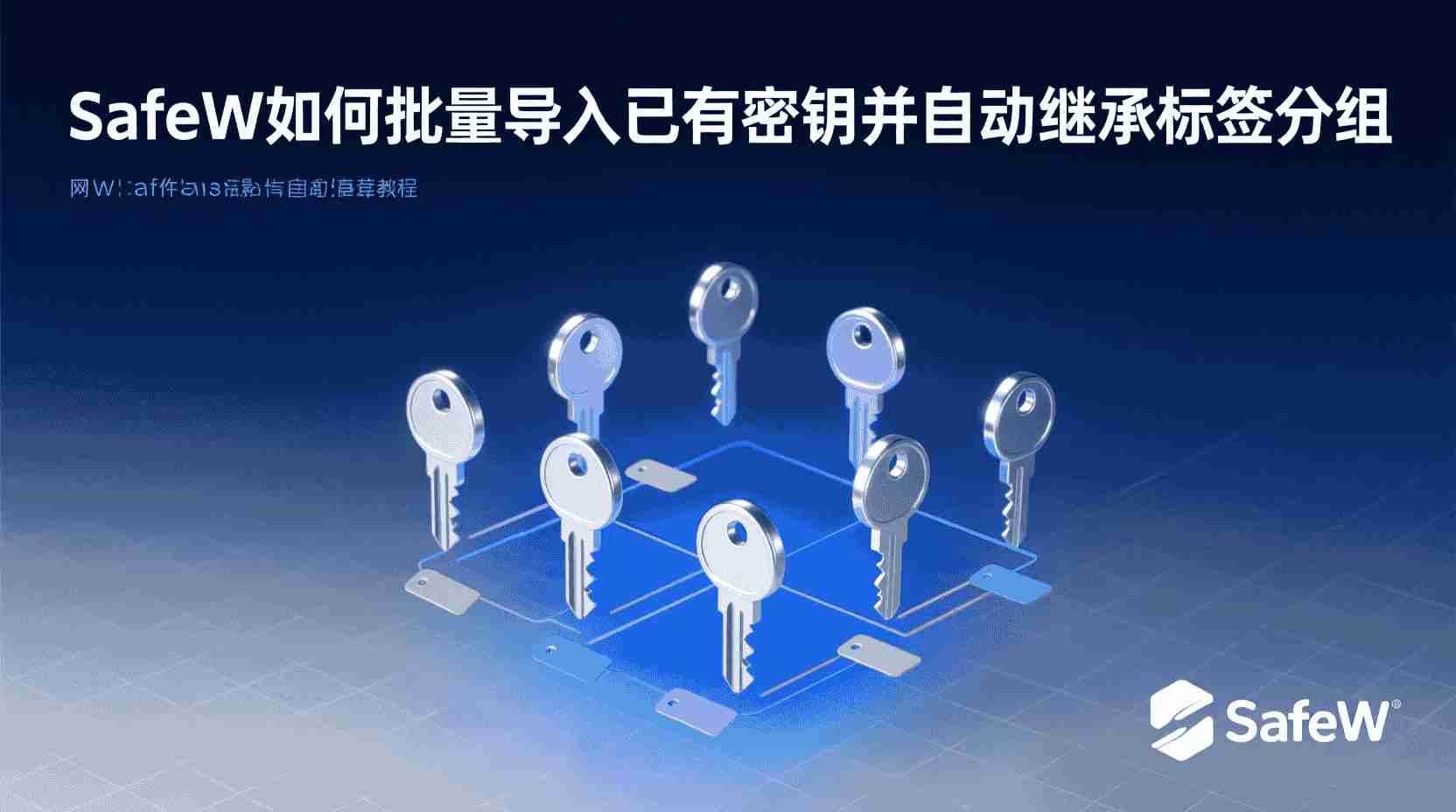 SafeW 批量导入密钥 步骤, SafeW 如何自动继承标签分组, SafeW 导入密钥后标签丢失 怎么办, SafeW 是否支持 JSON 格式批量导入, SafeW 批量导入与标签映射规则, SafeW 密钥模板 标签自动匹配, SafeW 企业版 大批量密钥导入 最佳实践